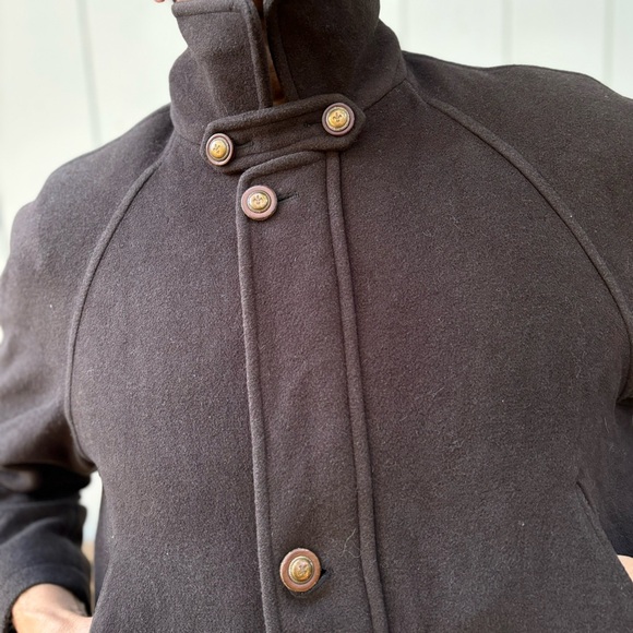 MARIO VALENTE Parka—Wool & Cashmere Blend—Mens 38—Plaid Lining—Made in ITALY—VG+ - Picture 2 of 16